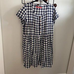 Pyne & Smith L Navy Gingham #11 Dress